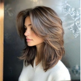 feather cut medium length haircuts