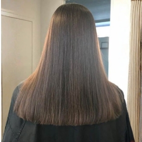straight cut long haircut