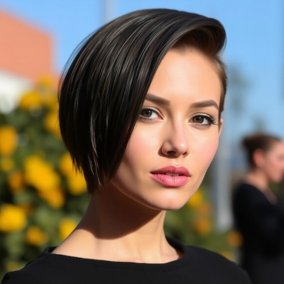 Asymmetrical Bob haircut