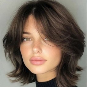 Curtain Haircuts with bangs